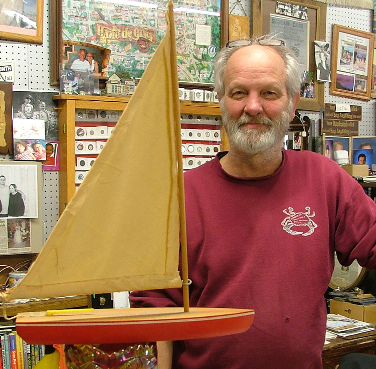 George shares the story of the little boy ghost and his favorite sailboat at Bahoukas in Havre de Grace MD
