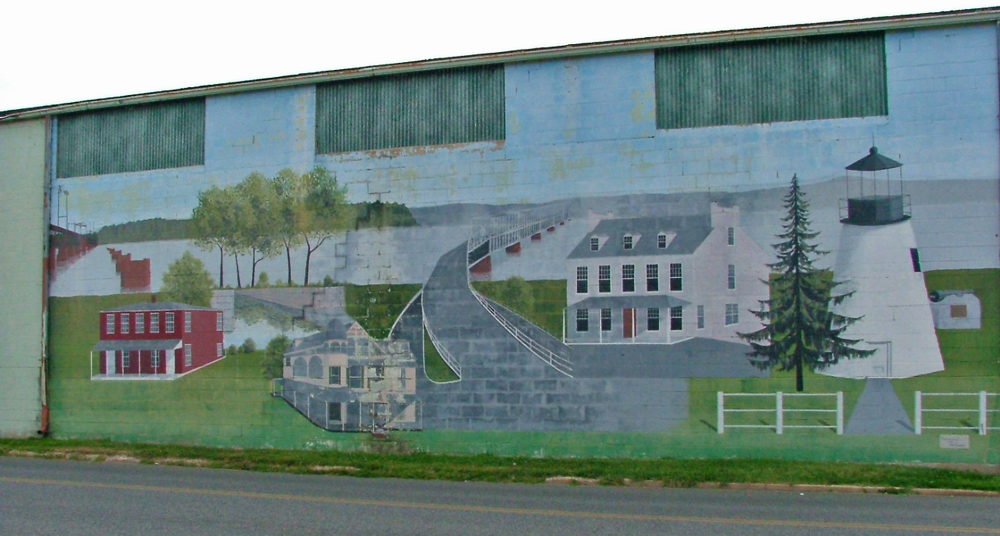 Wall mural that was originally on the side of the Beer Distributor building owne by the Asher Family in Havre de Grace