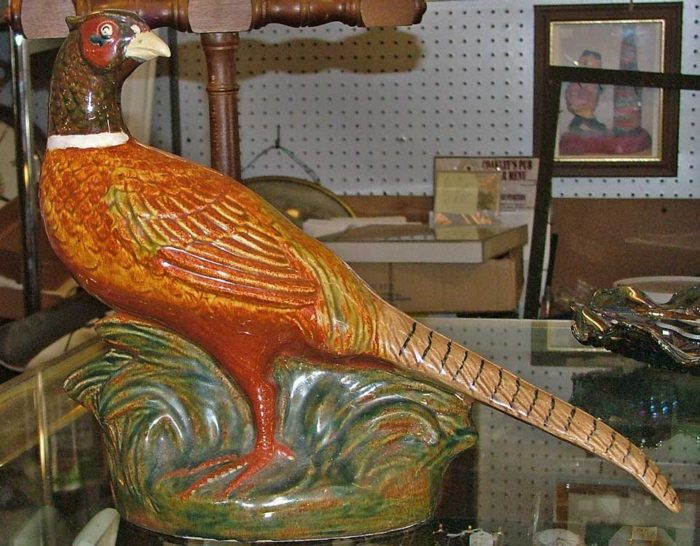 Rare Pheasant TV lamp - Havre de Grace Bahoukas Antiques