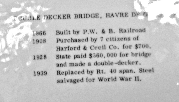 back of HdG double decker bridge commemorative plate