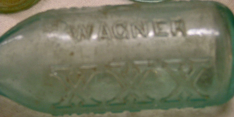 Christian Wagner Giner Ale XXX vintage soda bottle at Bahoukas in Havre de Grace