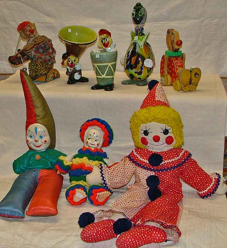 vintage stuffed clowns 1960s