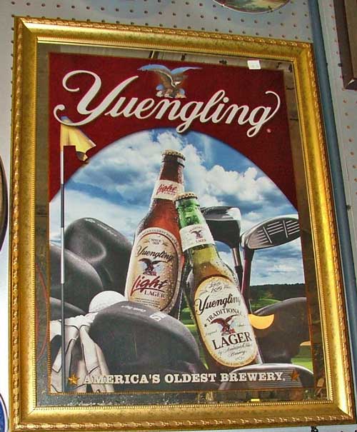 Yuengling mirror with scene painted on it