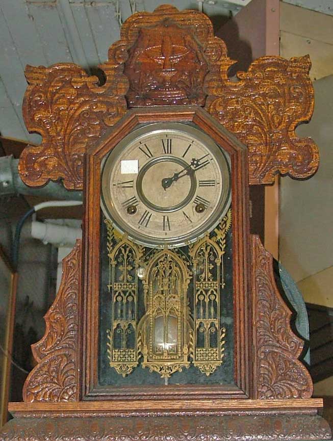 Gingerbread style collectible mantle clock