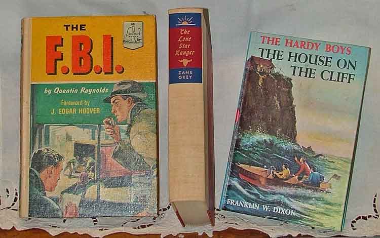 Wonderful Collectible Books available at Bahoukas Antique Mall include The F.B.I., Zane Grey Novels and The Hardy Boys