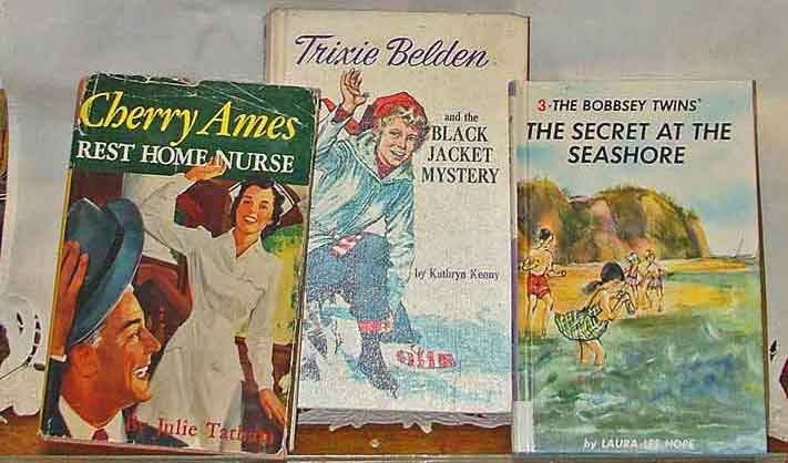 Collectible books available at Bahoukas include Cherry Ames, Trixie Belden and The Bobbsey Twins