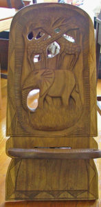 African birthing chair available at Bahoukas in Havre de Grace