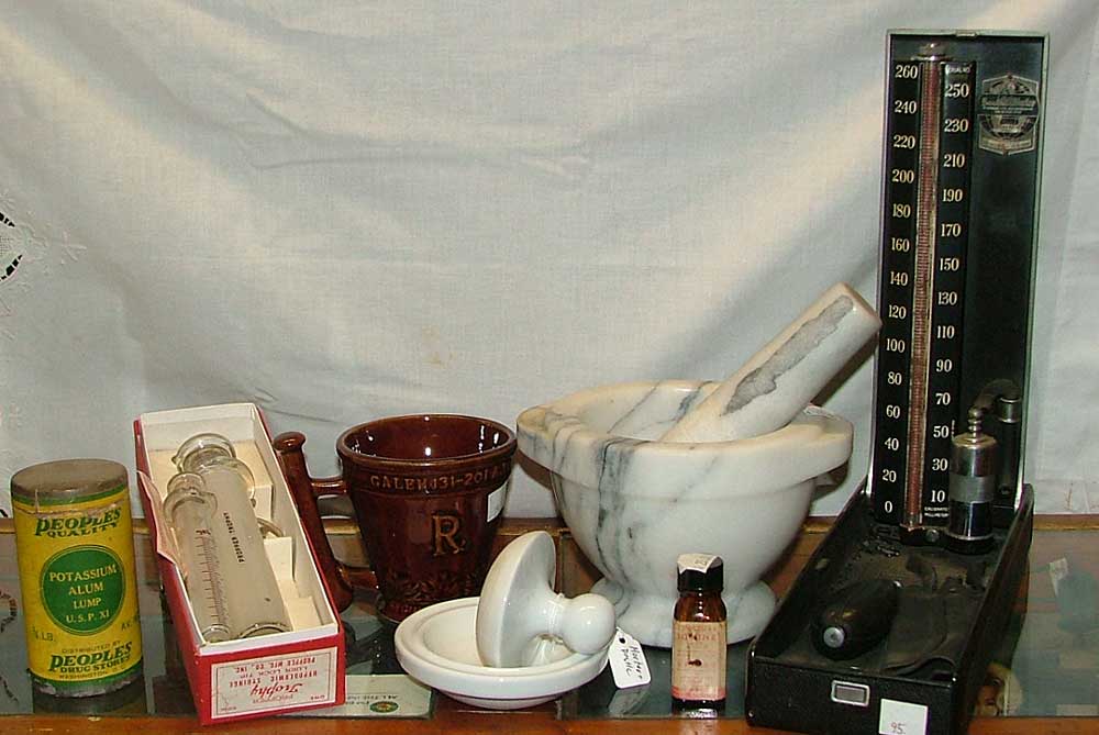 Unusual medical collectibles available at Bahoukas in Havre de Grace