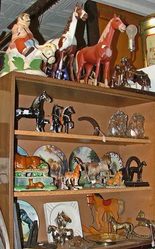 horse collectibles and figures at Bahoukas Antique Mall