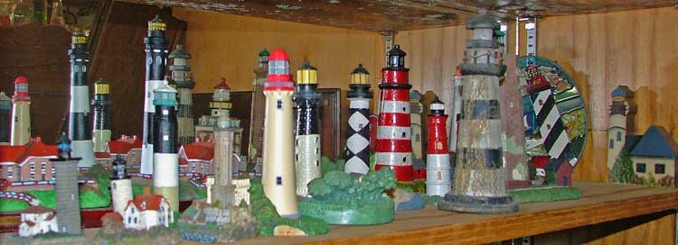 Collectible Lighthouses at Bahoukas Antique Mall
