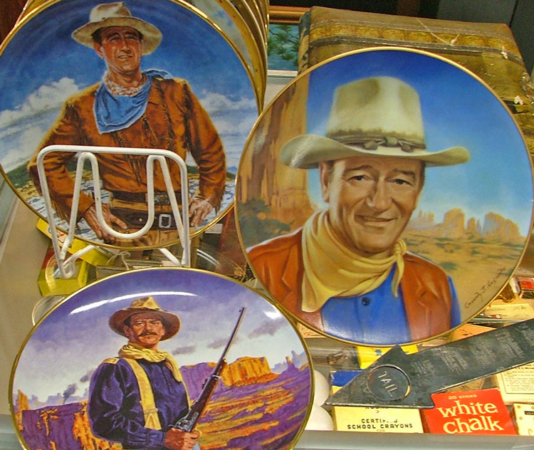 John Wayne collectible plates and more at Bahoukas to Celebrate National Day of the Cowboy