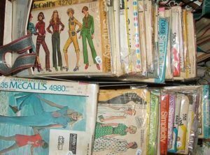 sewing patterns from 60s at Bahoukas in Havre de Grace