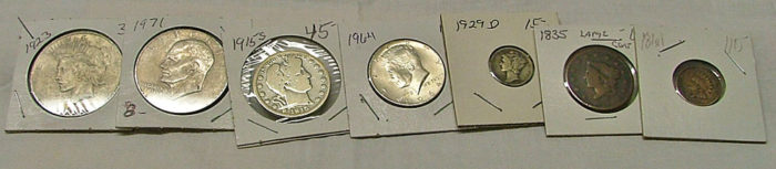 collectible coins for numismatics at Bahoukas Antique Mall
