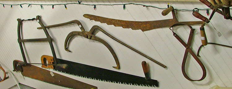 A variety of collectible, and useful, hand saws available at Bahoukas Antique Mall in Havre de Grace