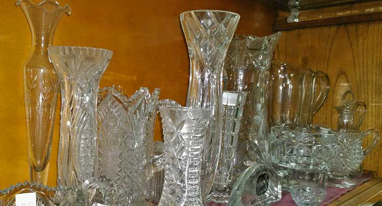 cut glass and crystal at Bahoukas in Havre de Grace