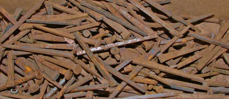 Old Cut Nails - useful for crafts - at Bahoukas