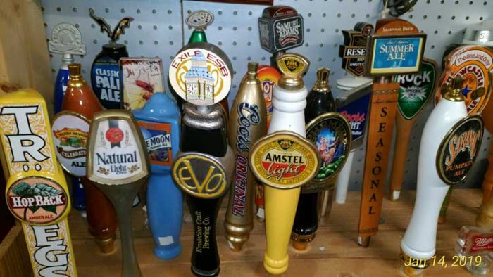 huge collection of beer taps at Bahoukas Beer MuZeum in Havre de Grace, MD