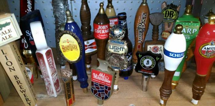 Beer taps on tap at Bahoukas Beer MuZeum in Havre de Grace, MD