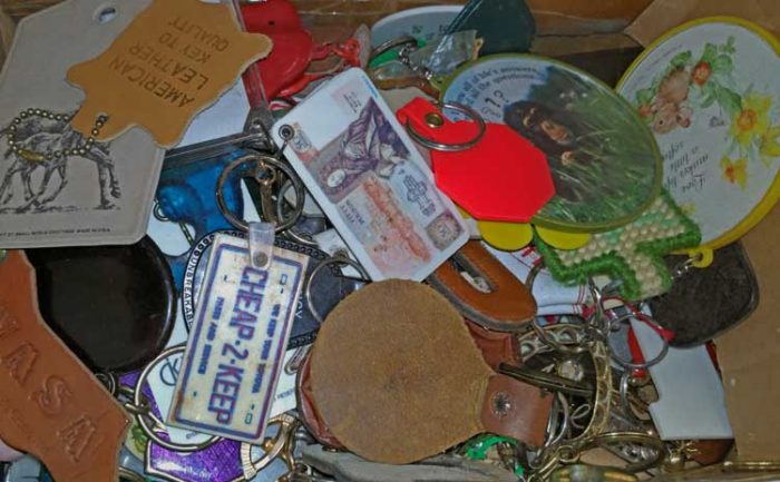 always fun to rummage through a box of key fobs to see what you might find. Bahoukas in Havre de Grace