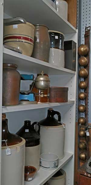 very collectible jugs, crocks, bowls and more at Bahoukas