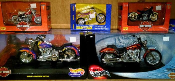 Motorcycle models at Bahoukas Antique Mall