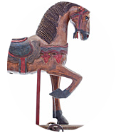 photo of old fashioned carousel horse