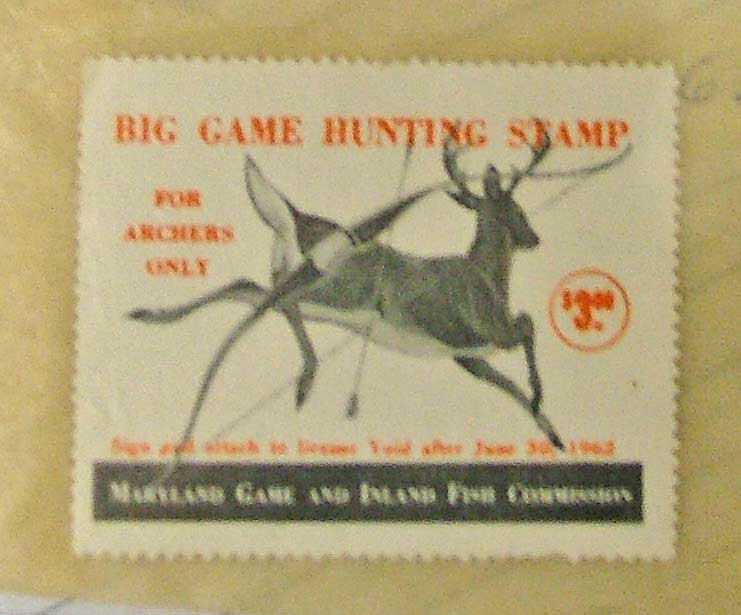 Big Game Stamp for Archers - Maryland - at Bahoukas