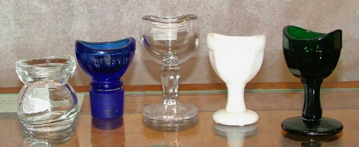 eye cup or eye bath glass to refresh your eyes after the eclipse - from Bahoukas in Havre de Grace Maryland
