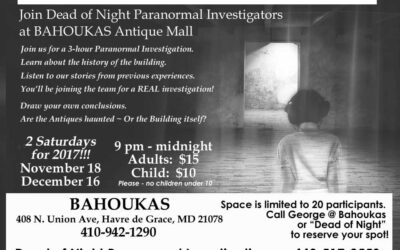 Hurry – 2 ghost searches remain for 2017!!!