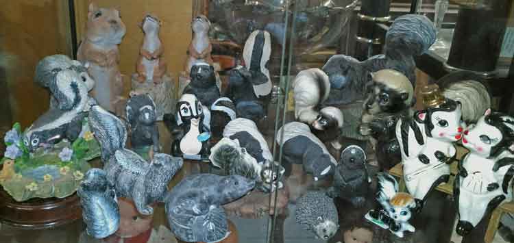 Collection of tiny skunks and other critters