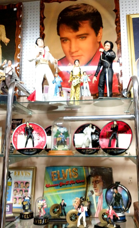 Elvis Memorabilia has it's very own section at Bahoukas in Havre de Grace