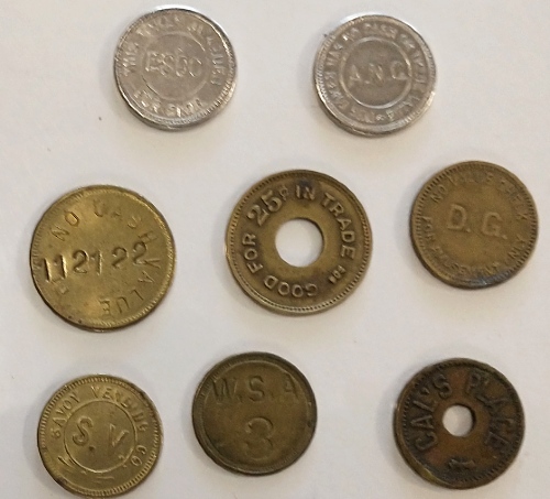 Vintage game tokens