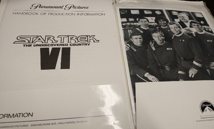 The Handbook of Production Information from Paramount Pictures for Star Trek VI, The Undiscovered Country.