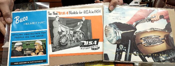 motorcycle advertising from 50s and 60s