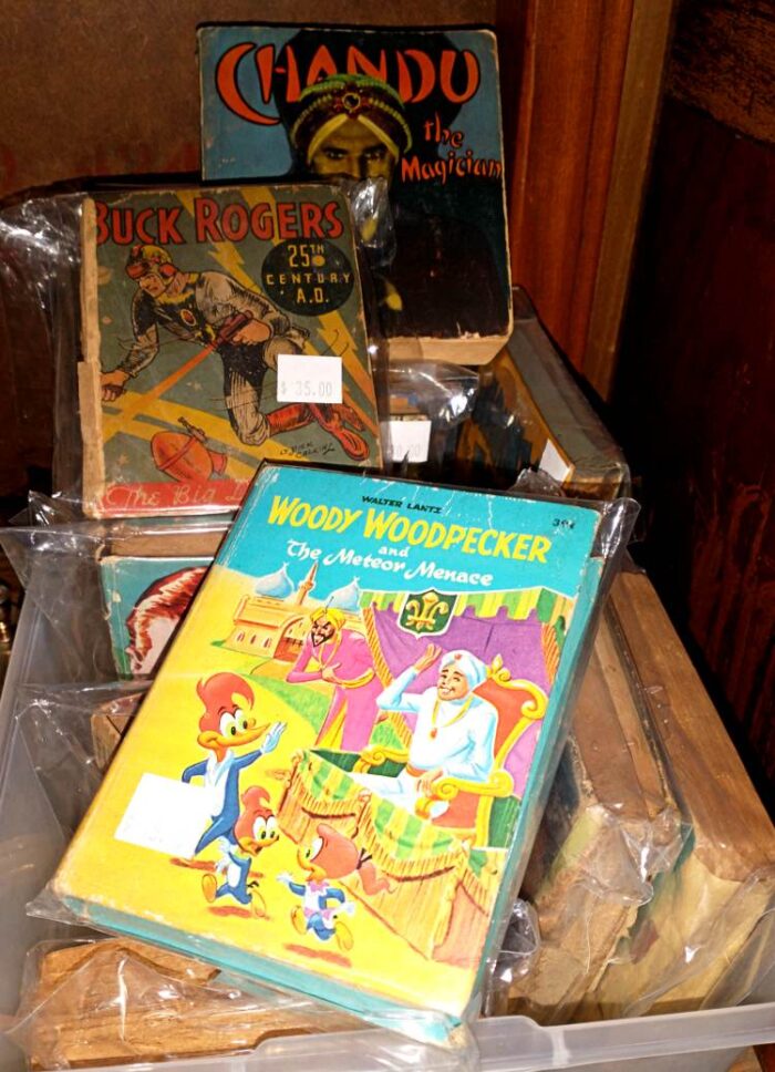 very collectible big-little books featuring Woody Woodpecker, Buck Rogers, Chando the Magician and more