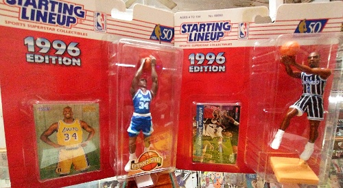 1996 edition Starting Lineup figures: Lakers - Cooper and Orlando - Hardaway