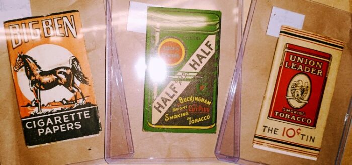 3 vintage cigarette papers - front view