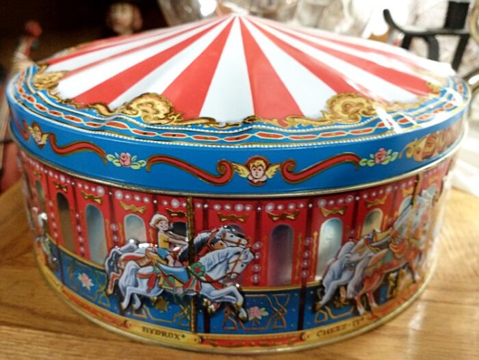 carousel vintage tin