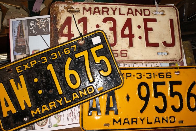 vintage license plates