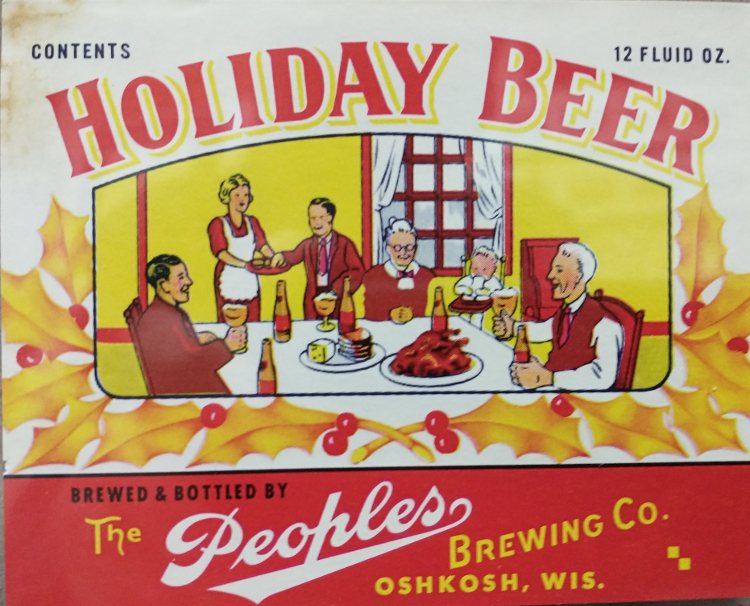 Holiday Beer label by The Peoples Brewing Co