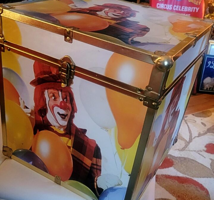 Clown trunk featuring Ken Horsman, Ken-Zo, and later Ronald McDonald!