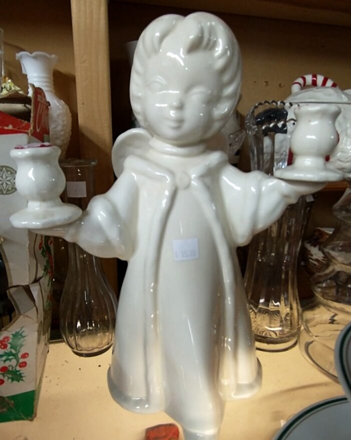 smaller angel candleholder sculpture - holds 2 small candles