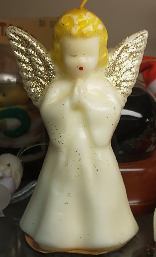 small vintage angel candle