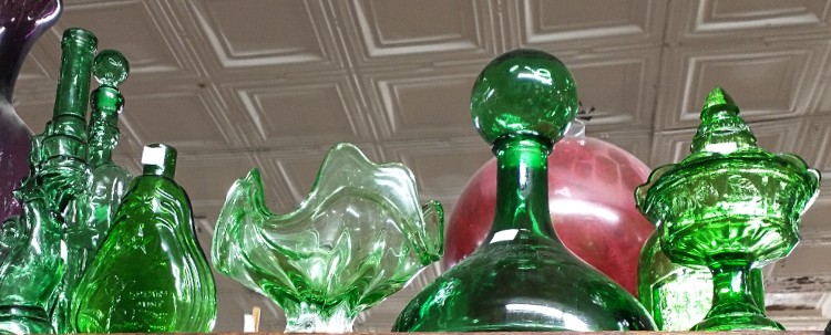 green glass assortment