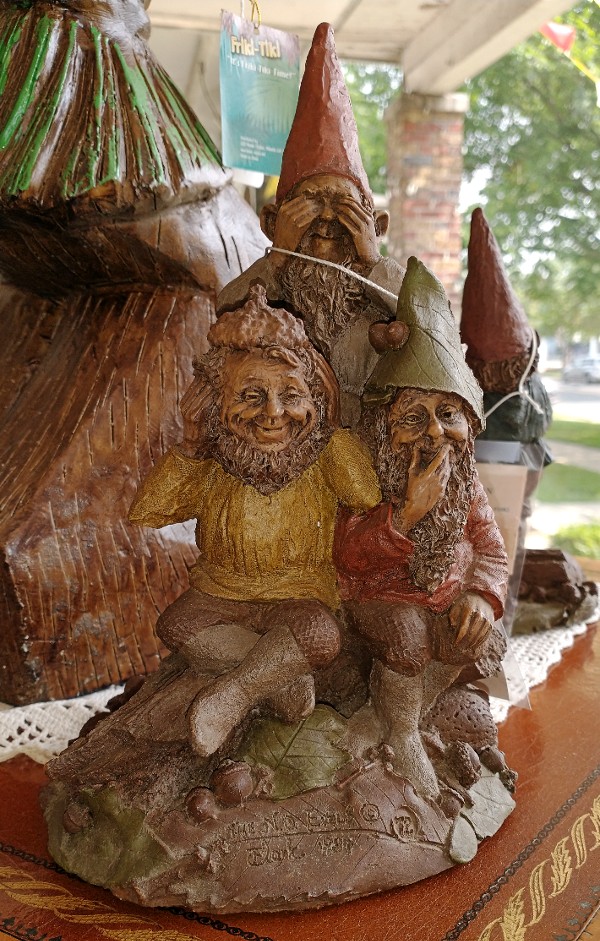 a Tom Clark gnome available at Bahoukas Antiques in Havre de Grace