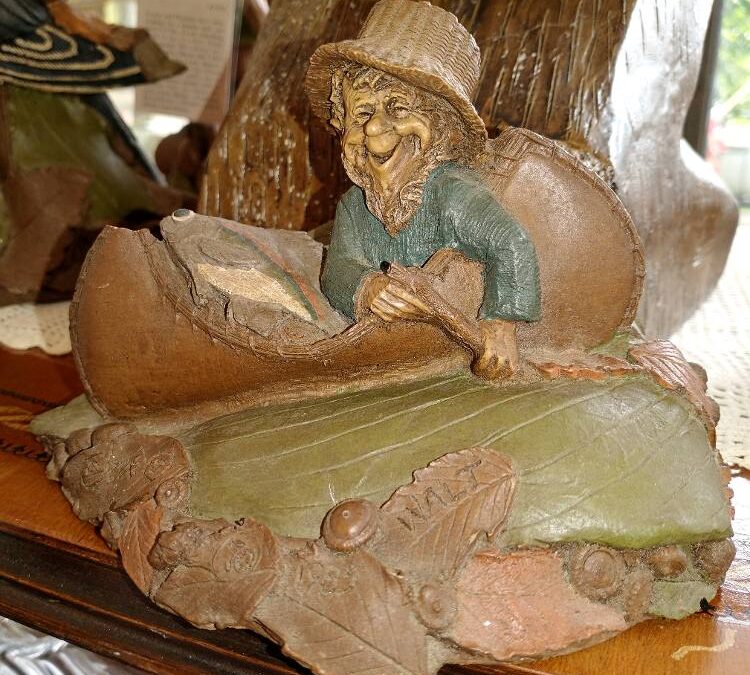 WAIT - a Tom Clark gnome available at Bahoukas Antiques in Havre de Grace