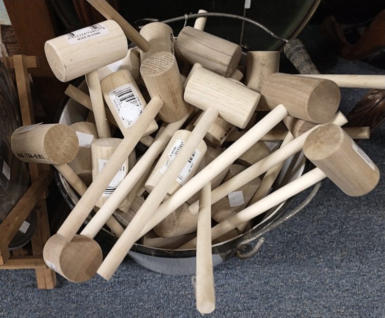 wooden mallets - great for your holiday crafts