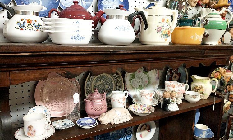 teacups and teapots for your holiday gatherings and all year long at Bahoukas Antique Mall