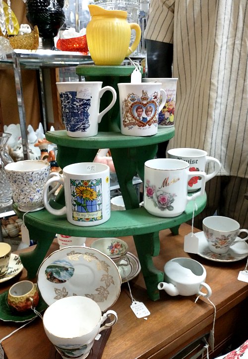 need a hostess gift for the holidays - maybe one of our unique coffee, tea, hot chocolate mugs will work - Bahoukas Antique Mall