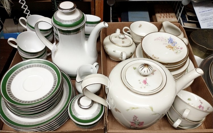 beautiful tea sets / dish sets at Bahoukas Antique Mall - perfect for holiday gatherings